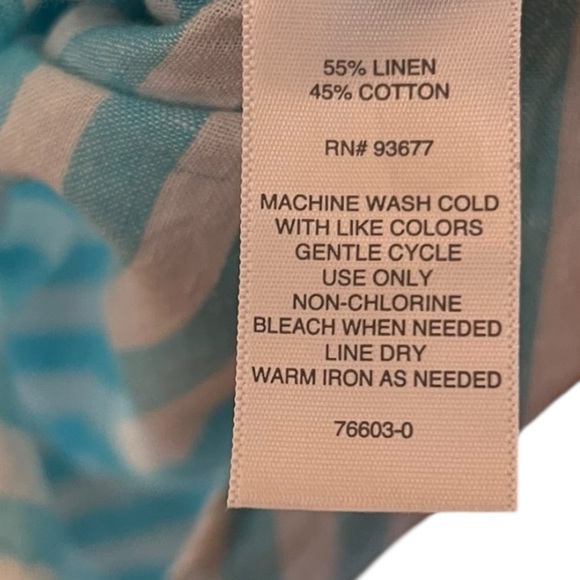 Liz Claiborne Striped Linen-Blend Shirt – Size Small - Picture 3 of 4